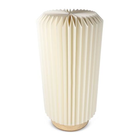 Coollux faltbare Papier-LED-Lampe Aurora Tall auf Holzsockel, 32cm Natur | ohne Werbeanbringung | Nicht verfügbar | Nicht verfügbar