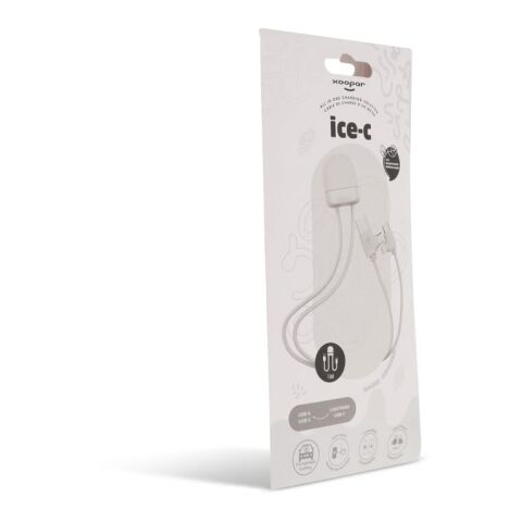 Xoopar Ice-C GRS Charging cable Weiss | ohne Werbeanbringung | Nicht verfügbar | Nicht verfügbar | Nicht verfügbar