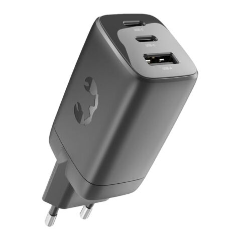 Fresh 'n Rebel 67W Laptop-Ladegerät GaN USB-C und USB-A Dunkelgrau | ohne Werbeanbringung | Nicht verfügbar | Nicht verfügbar