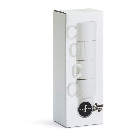 Sagaform Kaffee &amp; Mehr Espressotasse 4-tlg. 100ml Weiss | ohne Werbeanbringung