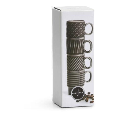 Sagaform Kaffee &amp; Mehr Espressotasse 4-tlg. 100ml Dunkelgrau