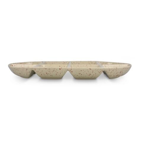 Sagaform Ditte Keramik-Servierplatte 36 x 20 cm Beige | Gravur | Oberseite | 50 mm x 50 mm