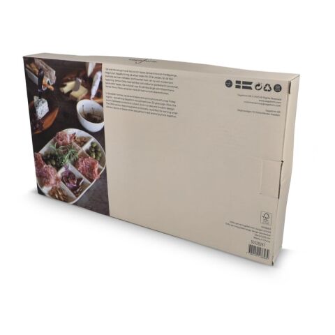 Sagaform Ditte Keramik-Servierplatte 36 x 20 cm Beige | Gravur | Oberseite | 50 mm x 50 mm