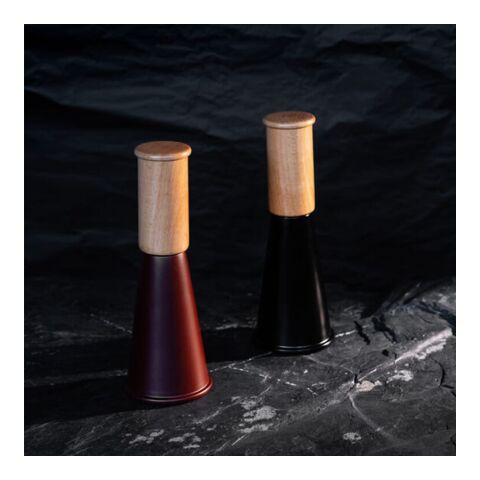 Sagaform "Gurken" Salz- oder Pfeffermühle medium, 20,5 cm Schwarz | Gravur | Mühle 1 unten | 40 mm x 105 mm