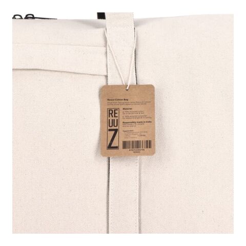 InSideOut Reuuz Canvas Reise-/Sporttasche 28 x 56 x 28 cm Beige-Schwarz | Digital Transferdruck | Rückseite | 190 mm x 190 mm