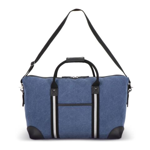 Weekender-Tasche aus recyceltem Baumwoll-Canvas Harper Marineblau