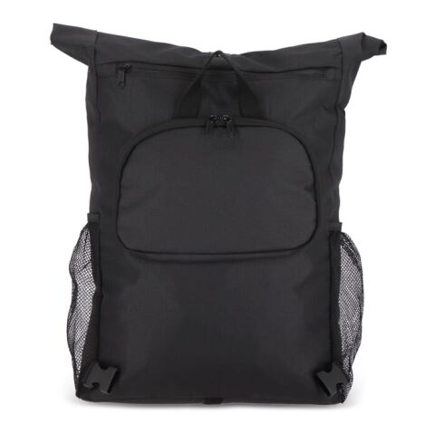 R-PET 600D Rolltop Fahrrad-Rucksack 20L Schwarz | Digitaler Aufkleber | Vorderseite | 120 mm x 170 mm