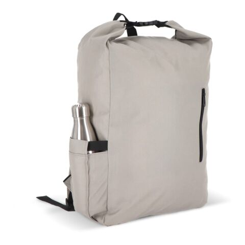 R-PET 600D Rolltop-Rucksack 20L Grau | ohne Werbeanbringung | Nicht verfügbar | Nicht verfügbar
