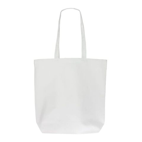 Einkaufstasche Bio-Baumwolle farbig lang 270g/m² 42x12x43 cm Weiss