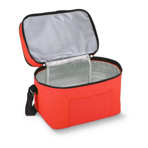 R-PET 600D Doppelfach-Kühltasche 30 x 20 x 25cm 12L Rot Weiß