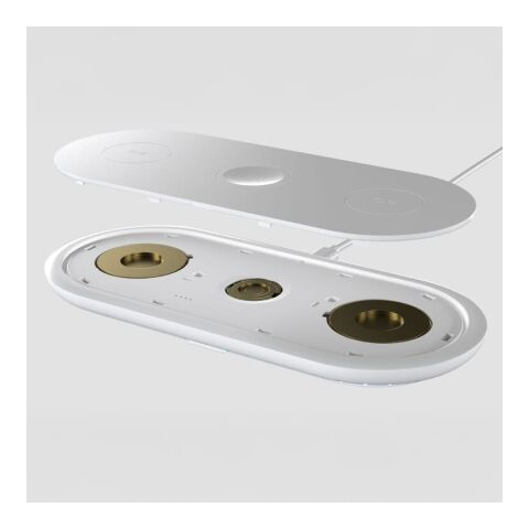 3-in-1 15W Drahtloses Ladegerät für Handys, Apple Watch und AirPods. Weiss | ohne Werbeanbringung | Nicht verfügbar | Nicht verfügbar