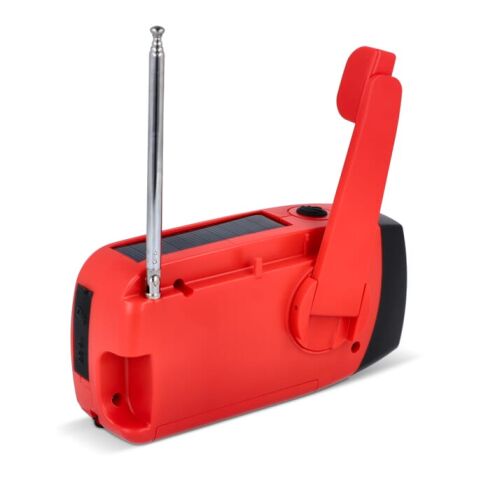 SafeSound Notfallradio Solar und Powerbank mit Handaufzug Rot Weiß | ohne Werbeanbringung | Nicht verfügbar | Nicht verfügbar