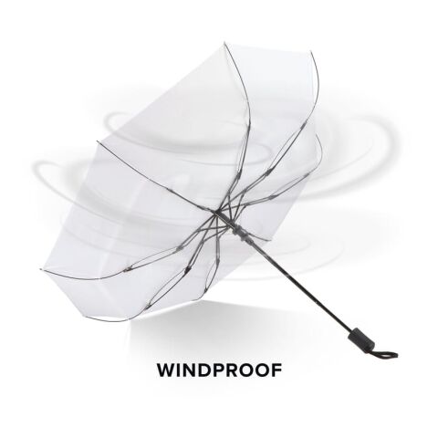 Daintree 190T Pongee 21.5" Faltbarer winddichter Regenschirm Auto open Weiss | ohne Werbeanbringung | Nicht verfügbar | Nicht verfügbar