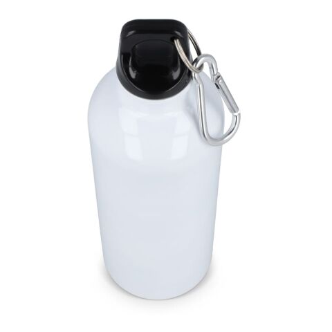 R-Edelstahl einwandige Flasche mit Karabiner 500 ml Weiss | ohne Werbeanbringung | Nicht verfügbar | Nicht verfügbar
