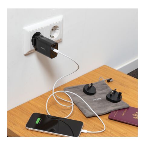 Philips Ultra Fast PD Travel-Charger schwarz | ohne Werbeanbringung | Nicht verfügbar | Nicht verfügbar