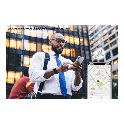 Globetrack RCS rPolyester Anhänger mit weltweiter Ortung schwarz | ohne Werbeanbringung | Nicht verfügbar | Nicht verfügbar