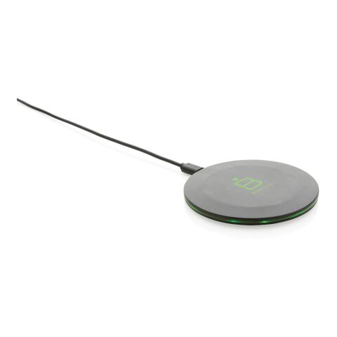 15W-Wireless-Fast-Charger aus recyceltem RCS-Kunststoff schwarz | ohne Werbeanbringung | Nicht verfügbar | Nicht verfügbar