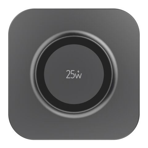 Quantum Ultra-Fast 25W magnetisches Wireless-Charging-Pad grau-schwarz | ohne Werbeanbringung | Nicht verfügbar | Nicht verfügbar