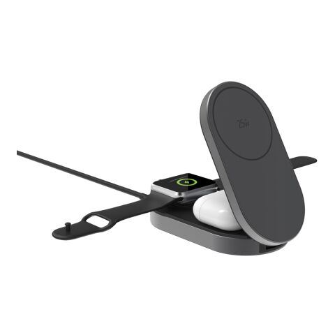 Quantum Ultra-Fast 3-in-1 25W faltbarer Wireless Charger grau-schwarz | ohne Werbeanbringung | Nicht verfügbar | Nicht verfügbar