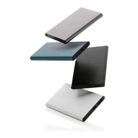 4.000mAh Type-C Powerbank aus RCS recyeltem ABS &amp; Aluminium silber | ohne Werbeanbringung | Nicht verfügbar | Nicht verfügbar
