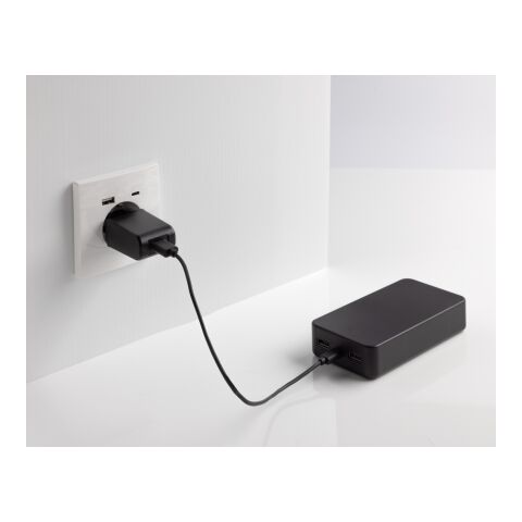 Boostcore 20.000mAh Powerbank aus RCS rec. Kunststoff schwarz | ohne Werbeanbringung | Nicht verfügbar | Nicht verfügbar