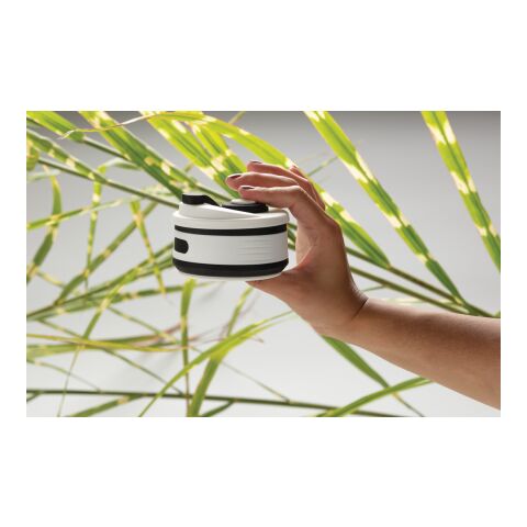 faltbarer Silikon-Becher mit Deckel schwarz | ohne Werbeanbringung | Nicht verfügbar | Nicht verfügbar