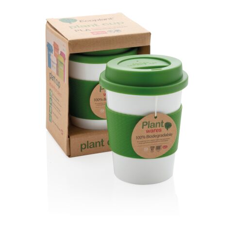 ECO PLA Kaffeebecher grün-weiß | ohne Werbeanbringung | Nicht verfügbar | Nicht verfügbar