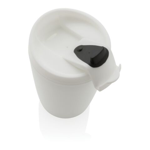 GRS recycelter PP-Becher mit Flip-Deckel weiß | ohne Werbeanbringung | Nicht verfügbar | Nicht verfügbar