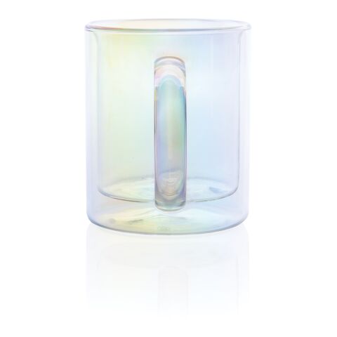 Doppelwandiger Deluxe-Becher aus galvanisiertem Glas weiß | ohne Werbeanbringung | Nicht verfügbar | Nicht verfügbar