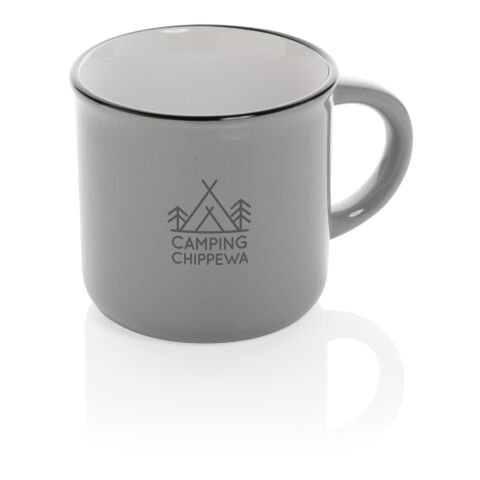 Vintage Keramiktasse grau