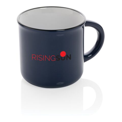 Vintage Keramiktasse blau | ohne Werbeanbringung | Nicht verfügbar | Nicht verfügbar