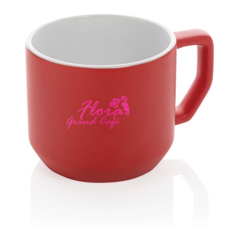 Moderne Keramiktasse rot | ohne Werbeanbringung | Nicht verfügbar | Nicht verfügbar