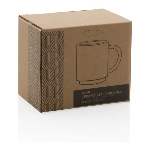 Stapelbare Keramiktasse, 180ml grau | ohne Werbeanbringung | Nicht verfügbar | Nicht verfügbar