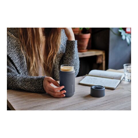 Black+Blum Glas-Reisebecher 340ml grau | ohne Werbeanbringung | Nicht verfügbar | Nicht verfügbar