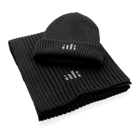 Impact AWARE™ Polylana® Strickschal 180x25cm schwarz | ohne Werbeanbringung | Nicht verfügbar | Nicht verfügbar | Nicht verfügbar