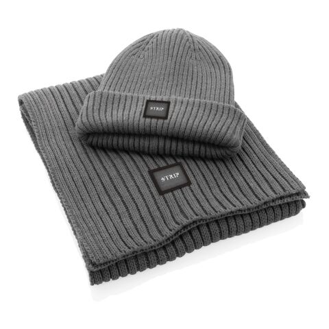 Impact AWARE™ Polylana® Strickschal 180x25cm grau | ohne Werbeanbringung | Nicht verfügbar | Nicht verfügbar | Nicht verfügbar