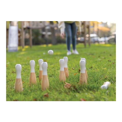 Kegel-Set aus Holz braun | ohne Werbeanbringung | Nicht verfügbar | Nicht verfügbar