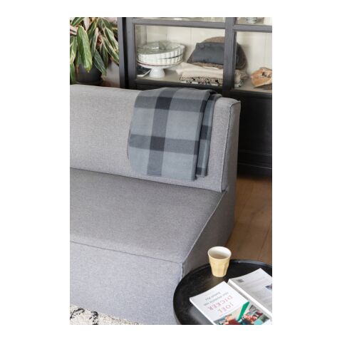 Weiche karierte Fleece-Decke grau | ohne Werbeanbringung | Nicht verfügbar | Nicht verfügbar | Nicht verfügbar