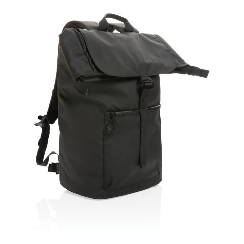 Impact AWARE™ RPET wasserabweisender 15.6&quot; Laptop-Rucksack schwarz | ohne Werbeanbringung | Nicht verfügbar | Nicht verfügbar | Nicht verfügbar