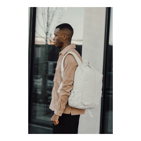 KENTO URBAN 15,6" Rucksack aus RCS recyceltem Nylon beige | ohne Werbeanbringung | Nicht verfügbar | Nicht verfügbar