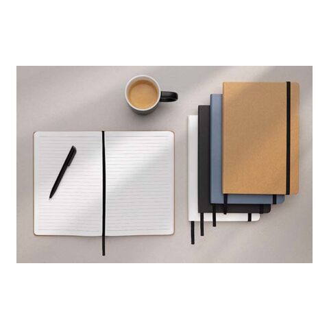 Craftstone A5 Notizbuch aus recycelt. Kraft- und Steinpapier blau | ohne Werbeanbringung | Nicht verfügbar | Nicht verfügbar