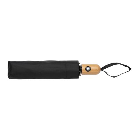 21" Impact AWARE™ RPET 190T Bambus-Schirm autom. open/close schwarz | ohne Werbeanbringung | Nicht verfügbar | Nicht verfügbar