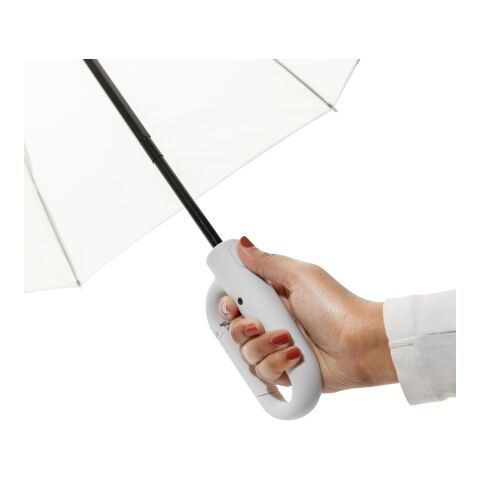 Yara 21“ AWARE™ rPET Regenschirm mit Karabiner grau | ohne Werbeanbringung | Nicht verfügbar | Nicht verfügbar