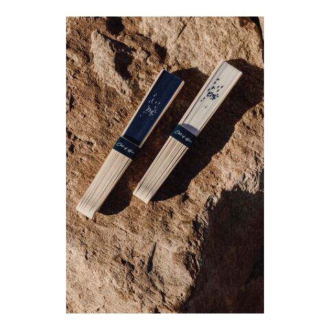 VINGA Out-of-office Handfächer weiß-navy blau | ohne Werbeanbringung | Nicht verfügbar | Nicht verfügbar