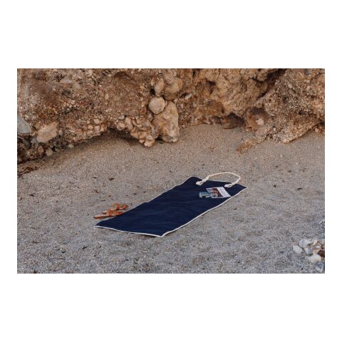 VINGA Volonne AWARE™ Strandmatte aus recyceltem Canvas blau-off white | ohne Werbeanbringung | Nicht verfügbar | Nicht verfügbar | Nicht verfügbar