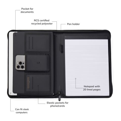 VINGA Baltimore RCS A4 Portfolio schwarz | ohne Werbeanbringung | Nicht verfügbar | Nicht verfügbar