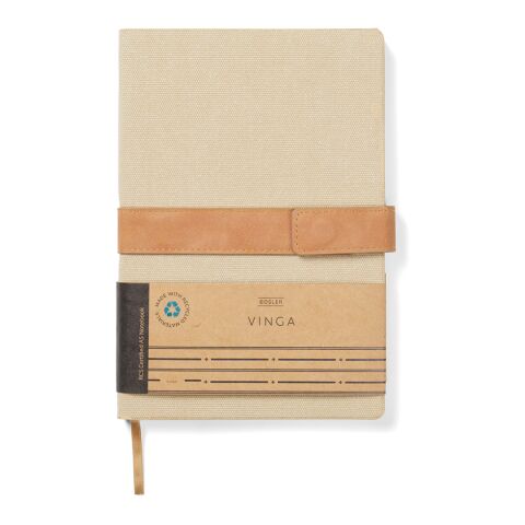 VINGA Bosler Notizbuch aus RCS recyceltem Canvas braun | ohne Werbeanbringung | Nicht verfügbar | Nicht verfügbar