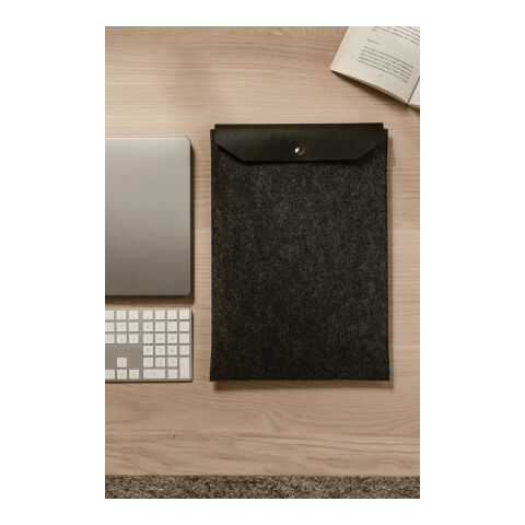 VINGA Albon 17&quot; Laptop-Seeve aus GRS recyceltem Filz schwarz | ohne Werbeanbringung | Nicht verfügbar | Nicht verfügbar