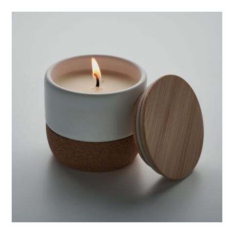 Kerze im Steinguttopf 80 g weiß | ohne Werbeanbringung | Nicht verfügbar | Nicht verfügbar