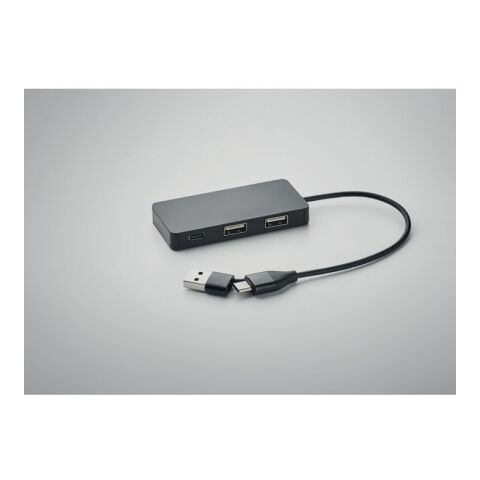 3 Port USB Hub schwarz | ohne Werbeanbringung | Nicht verfügbar | Nicht verfügbar